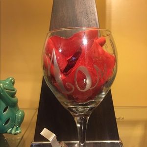 Personal handwritten monogram wine glasses